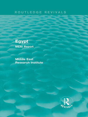 cover image of Egypt (Routledge Revival)